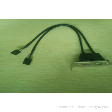 USB2.0 2 Port Baffle Cable for Motherboard